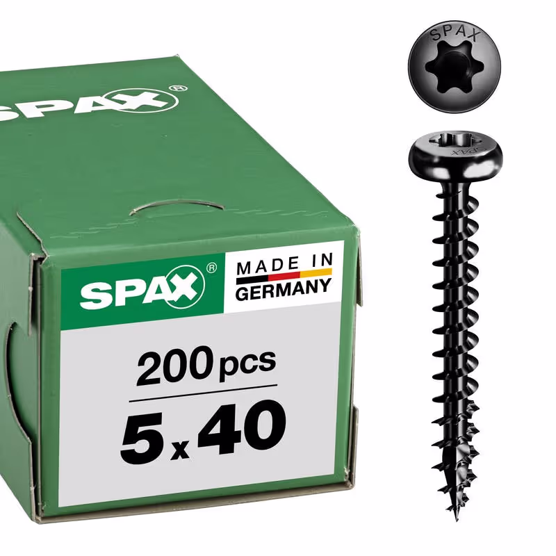 Vis universelle SPAX noir BLAX tête ronde 2