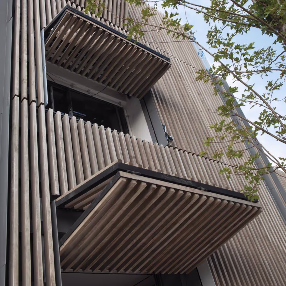 An Accoya facade for a ski chalet in Lebanon