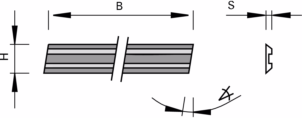 HW reversible inserts for planers with 2 cutting edges and chamfered at 2