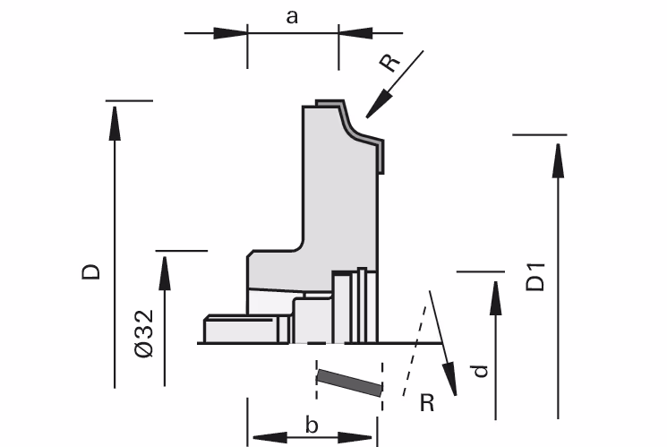 HW edge rounding tool bodies HSK 25R LEUCO, IMA 2