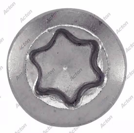 Raised countersunk head six-lobe double-thread decking screw, A4 stainless steel 3