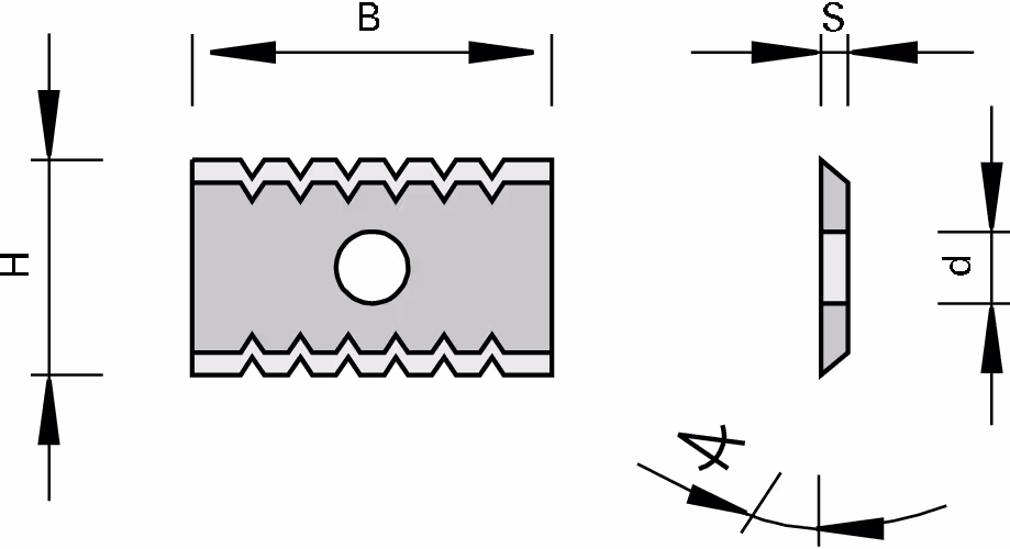 HW reversible inserts with 2 cutting edges LEUCO, with chip breaker 2