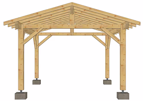 Carport en épicéa Moucherolle 5