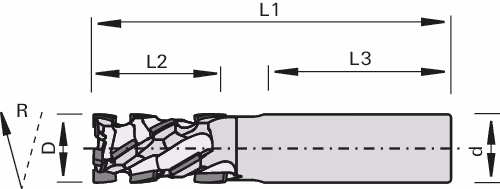 DIAREX high-performance DP shank cutters LEUCO, Z=2+2 2