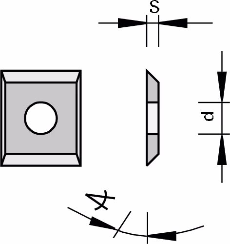 HW reversible inserts with 2 edges, end relieved LEUCO 3