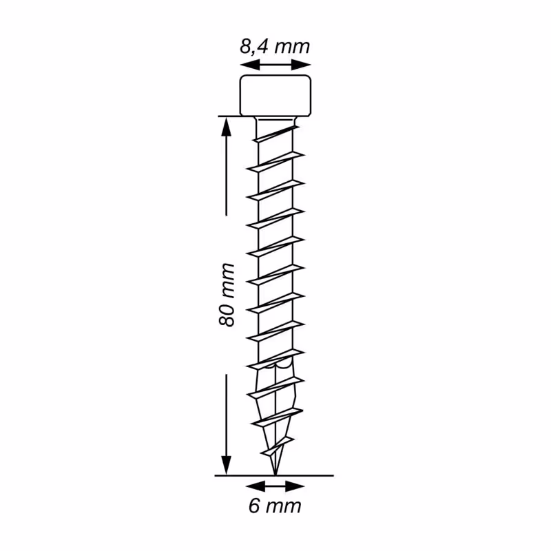 Vis à bois SPAX WIROX tête cylindrique Ø 6 mm 5