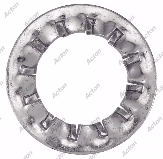 “Fan” washer with internal teeth JZ, white zinc-plated steel 2