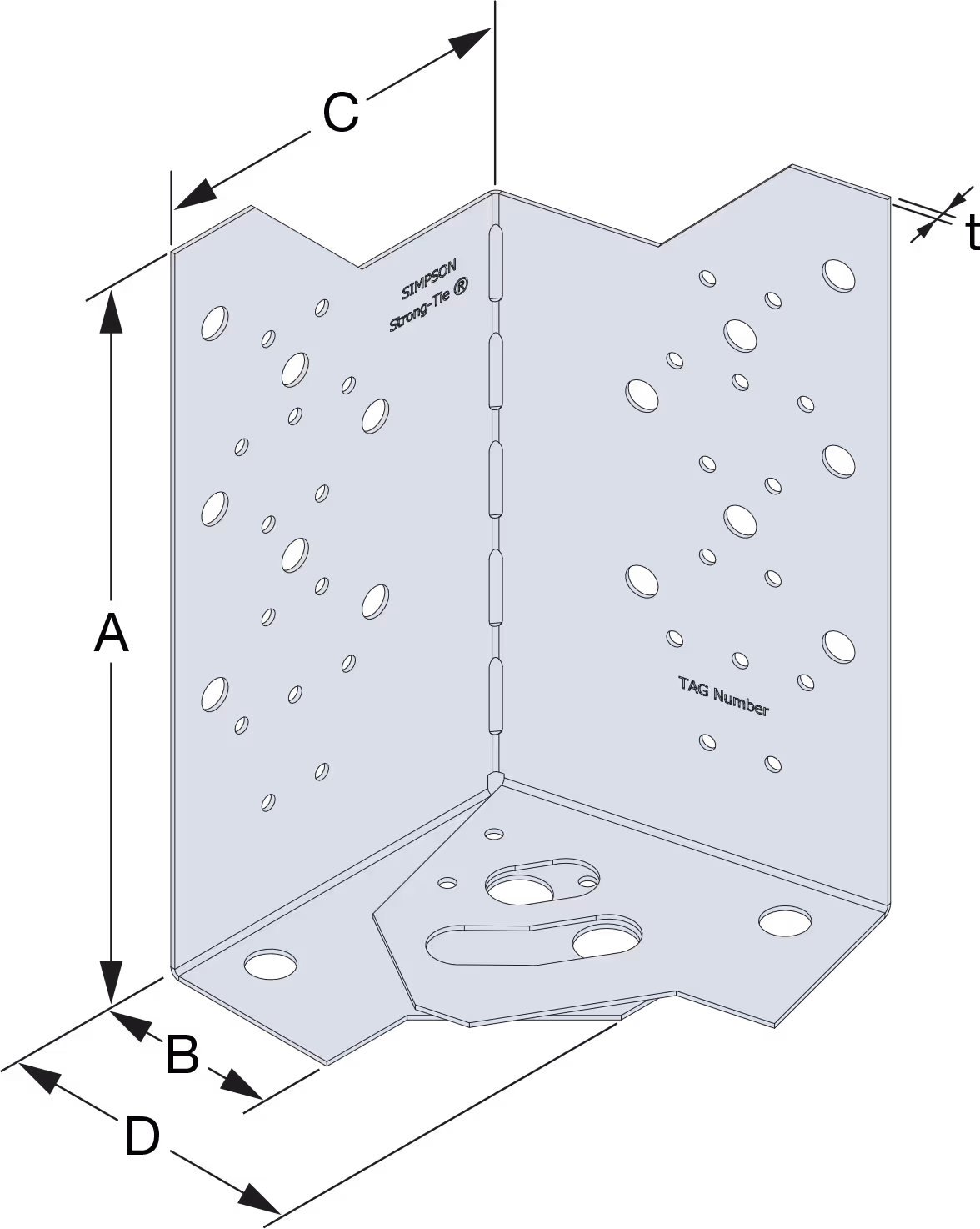 ABF230 Equerre réglable pour dalle bois 3
