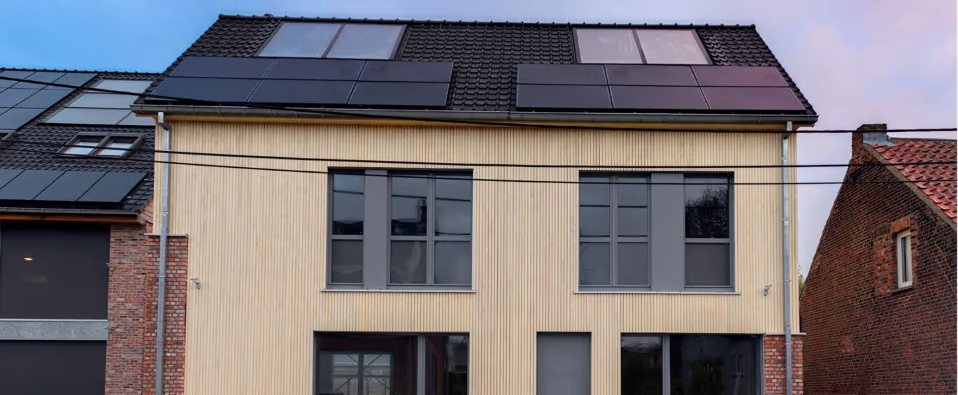 Passive house facades at Zele