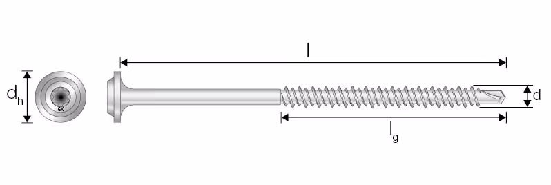 FSBZN Vis à tête plate - Impreg® + 3