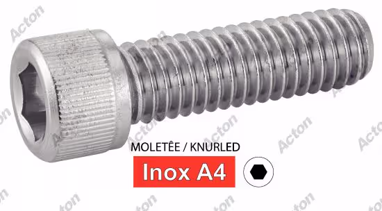 DIN 912 machine screw, cylindrical head hex socket, A4 stainless steel Acton 4