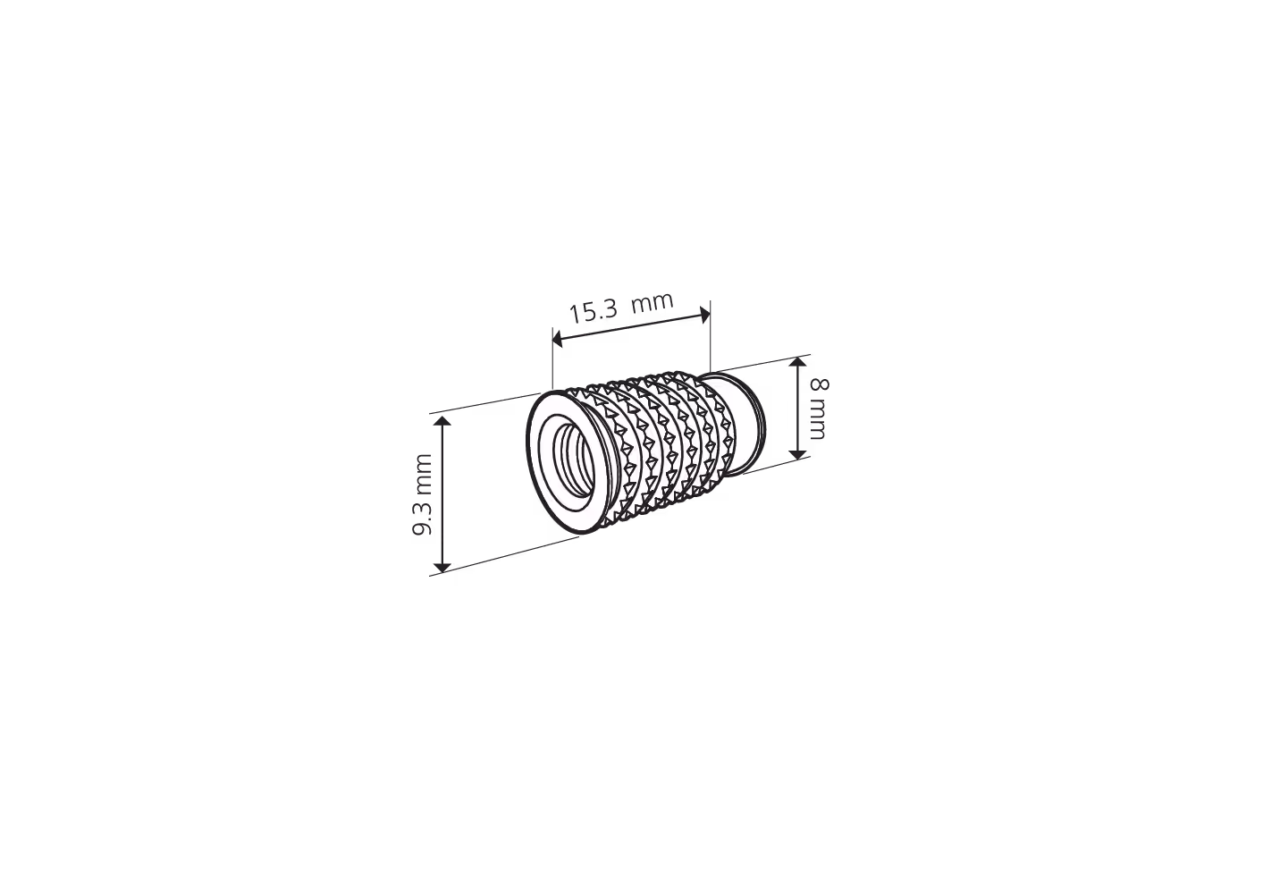 Insert fileté Cabineo M6 3