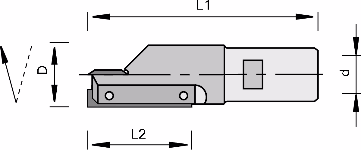 Grooving cutters with carbide reversible inserts LEUCO, HW Cutters for 2