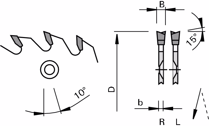 HW saw blades for segmented hoggers “WS” LEUCO 4