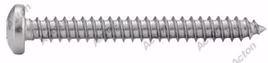 Large cylindrical head Phillips sheet metal screw form C, A2 stainless steel, DIN 7981 2