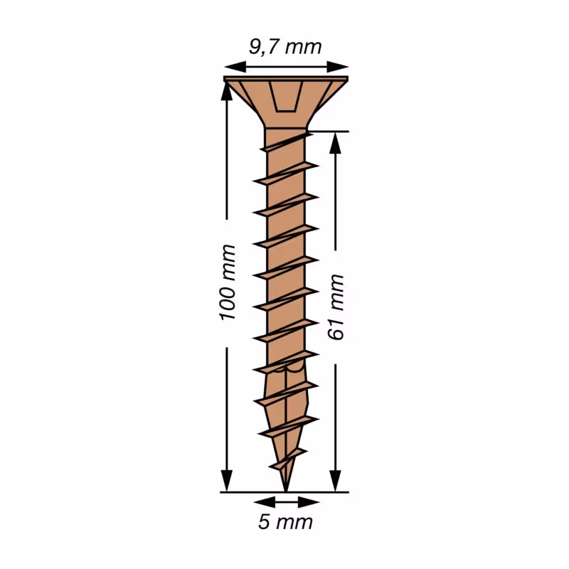 Vis universelle SPAX brunie tête fraisée Ø 3.5–5 mm 5