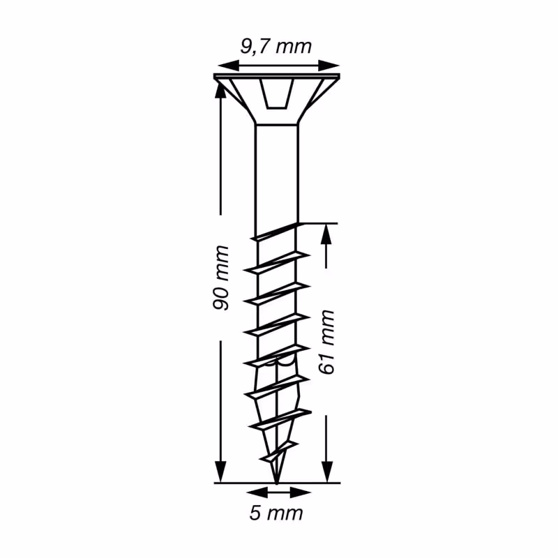 Vis universelle SPAX WIROX tête fraisée Ø 3.5–5 mm 5