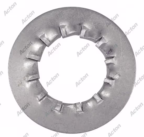 “Fan” washer with internal teeth, domed type JZC, steel 2