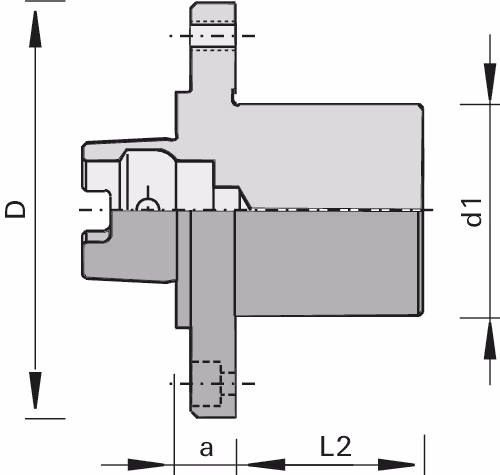 Chucks with modified HSK 63F taper LEUCO, without gripper groove 2
