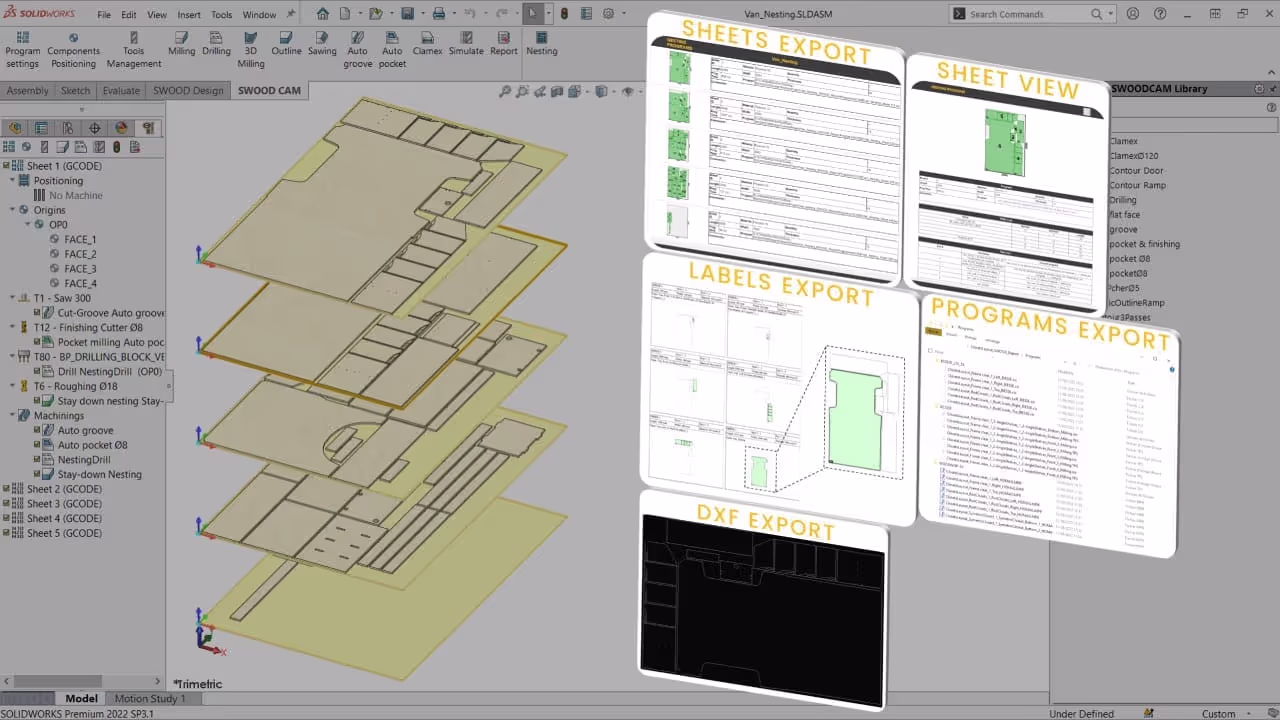 Logiciel d'imbrication CNC SWOOD Nesting 2