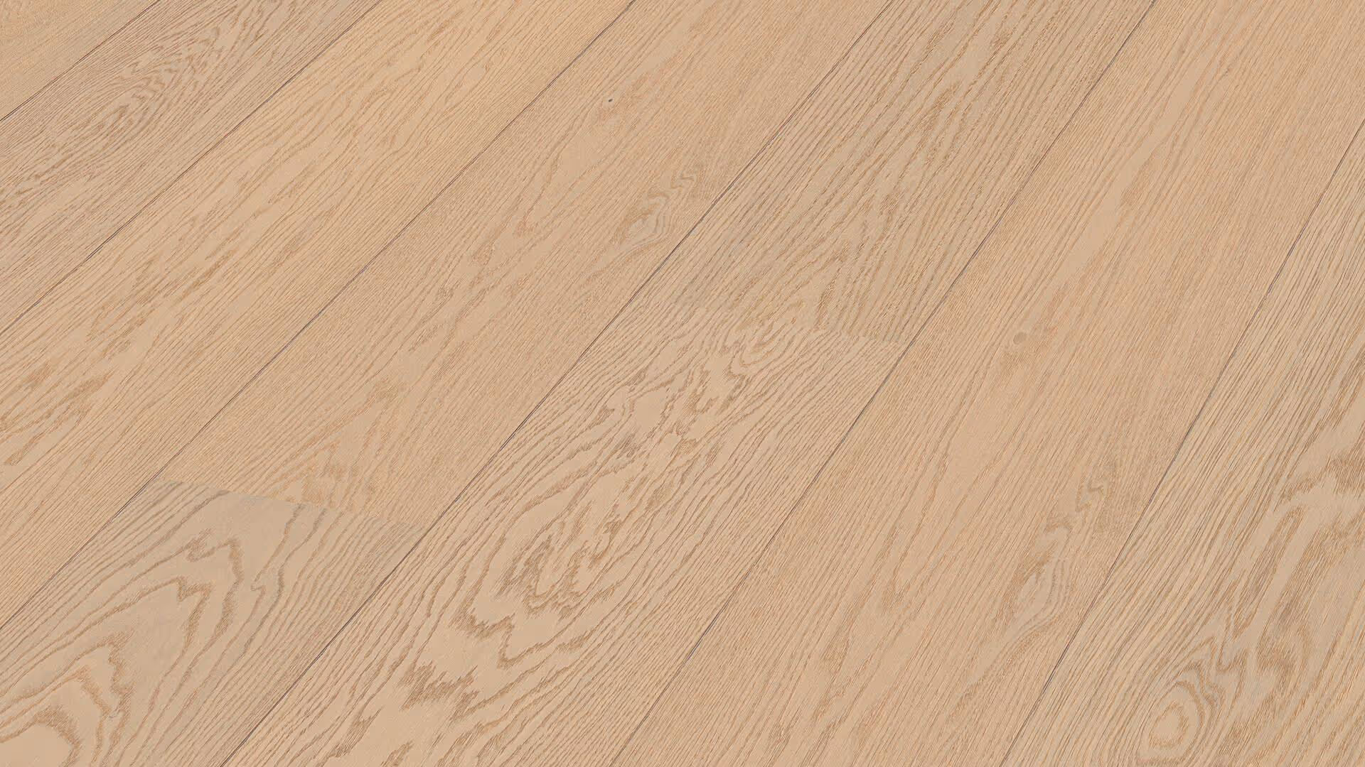 Lame de parquet contrecollé MEISTER Lindura HD 400 chêne Natural alabaster oak