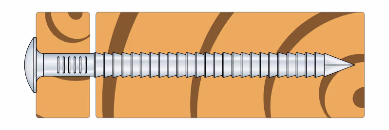ARA4 Pointe annelée tête bombée - Inox A4