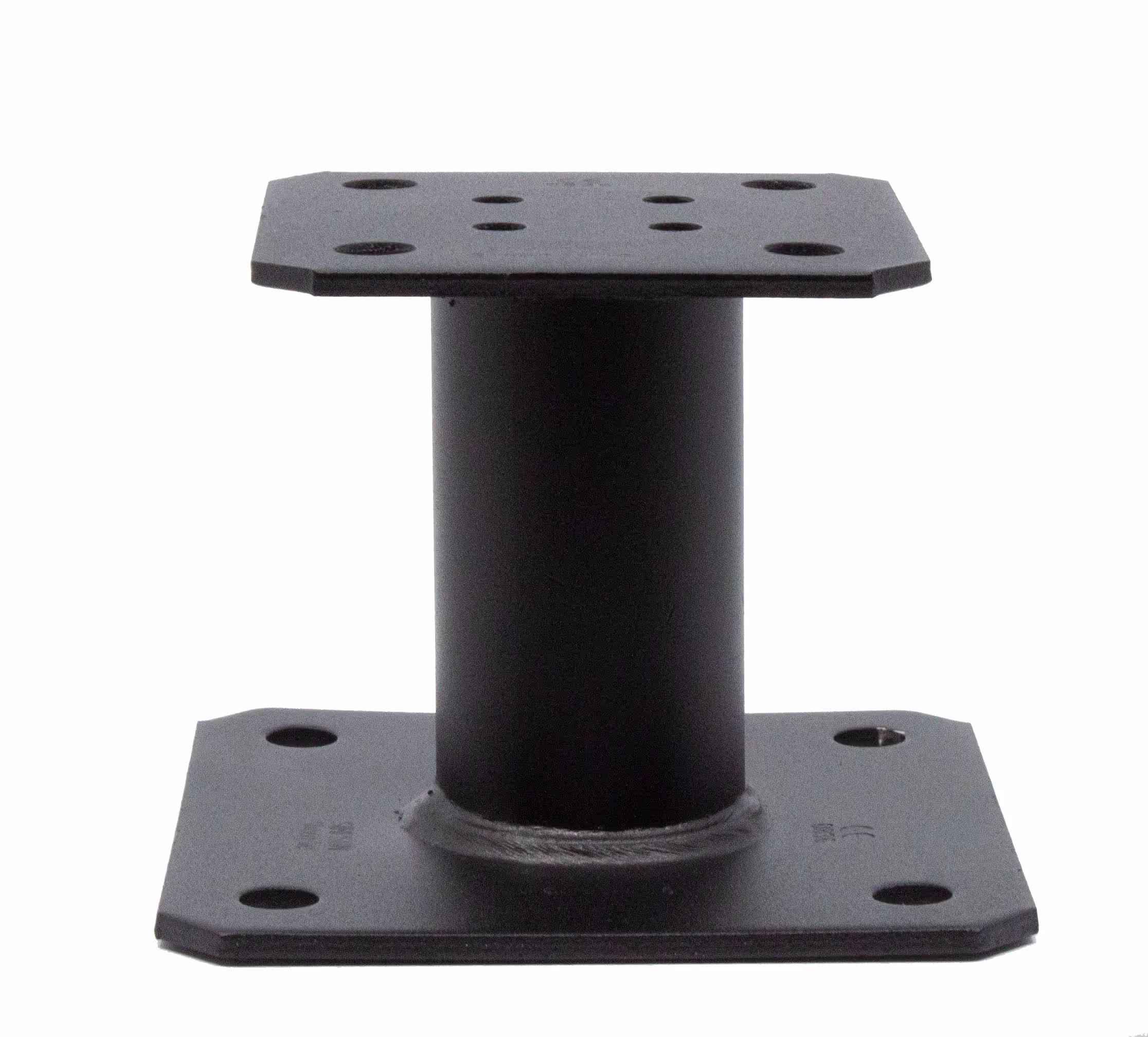 PPA100PB Pied de poteau fixe - Finition noire 3