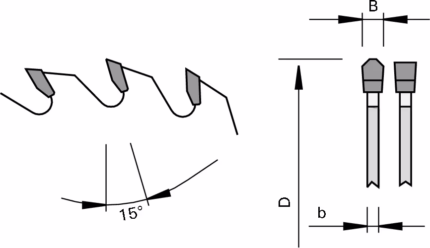 HW panel sizing saw blades, Segmented hoggers 2
