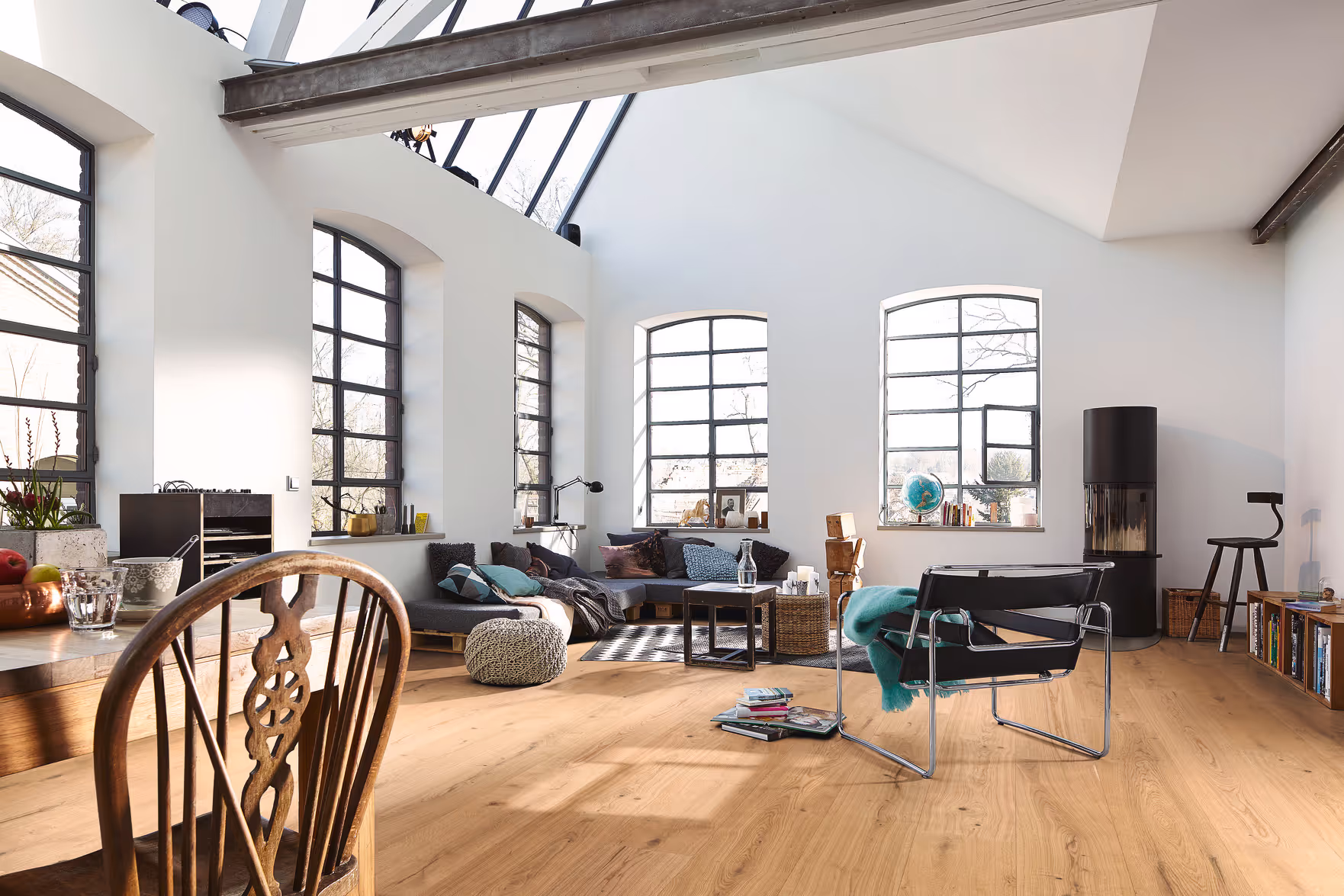 Lame de parquet contrecollé MEISTER Lindura HD 400 chêne Authentic pure oak huilé 3
