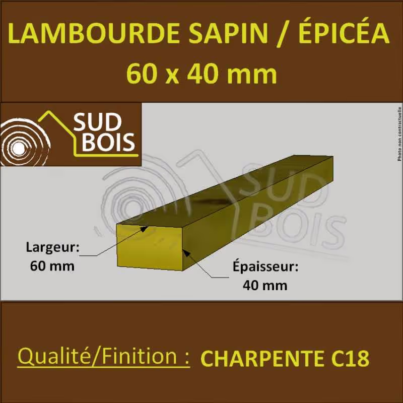 102 Joist Battens 60x40 Douglas Fir Sawn Pressure-Treated Cl. 4 Brown 3m 2