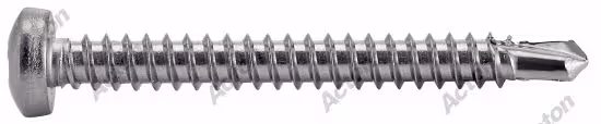 Cylindrical head pozidriv self-drilling screws, A2 stainless steel, DIN 7504 M 2