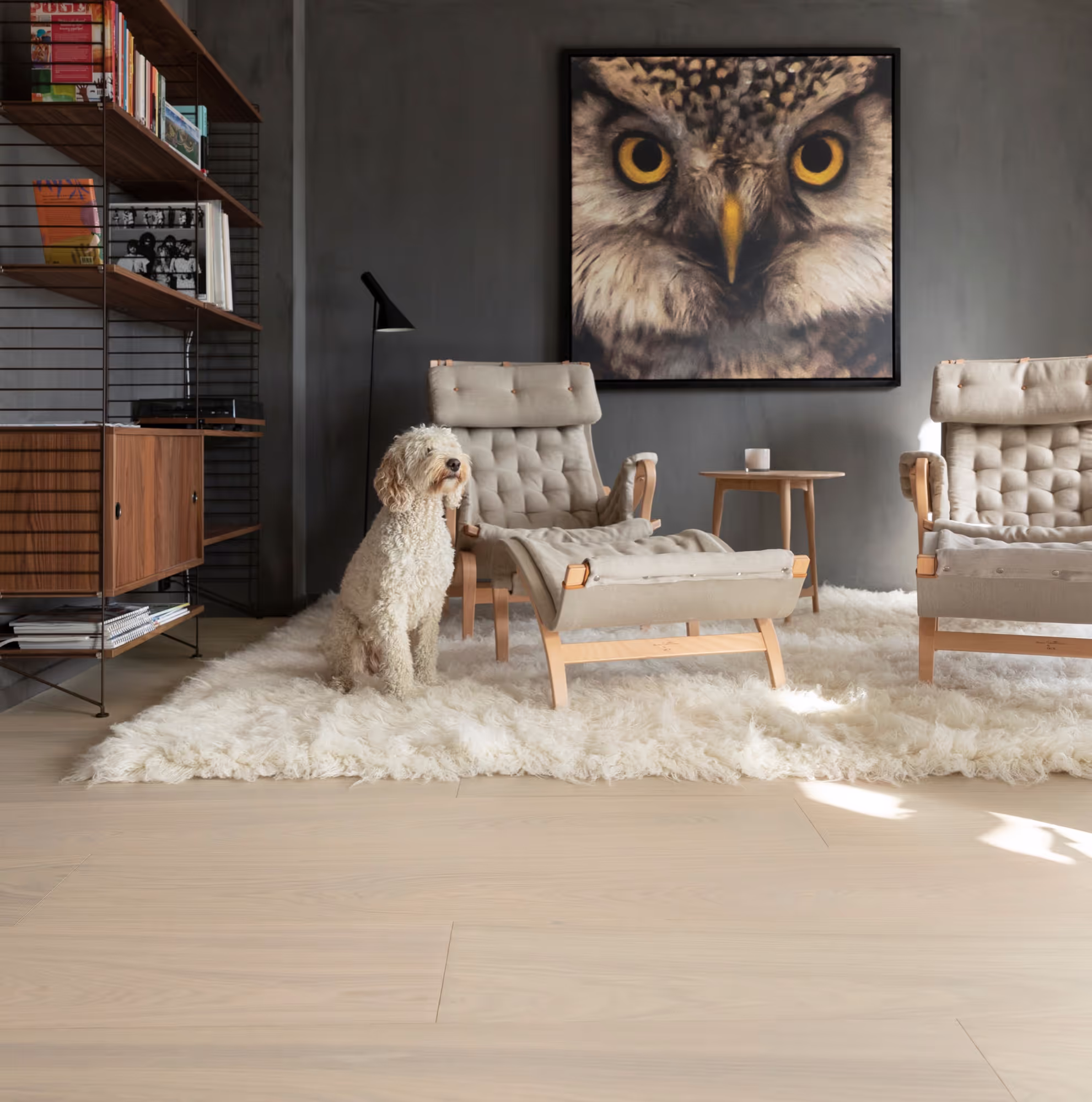 Lame de parquet hybride Bjelin Woodura Vistorp chêne Powder White 2