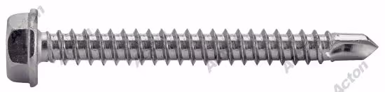 Hex head self-drilling screws with with flange, A2 stainless steel, DIN 7504 K 2
