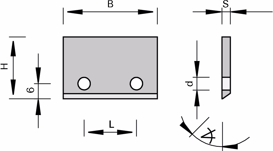 HW blank inserts LEUCO, Offset hole, ground seating face 2