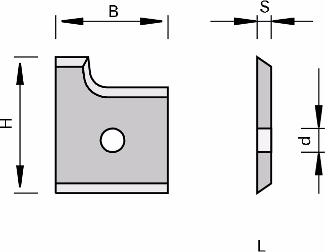 HW rounding indexable inserts with 1 radius and foot angle 2