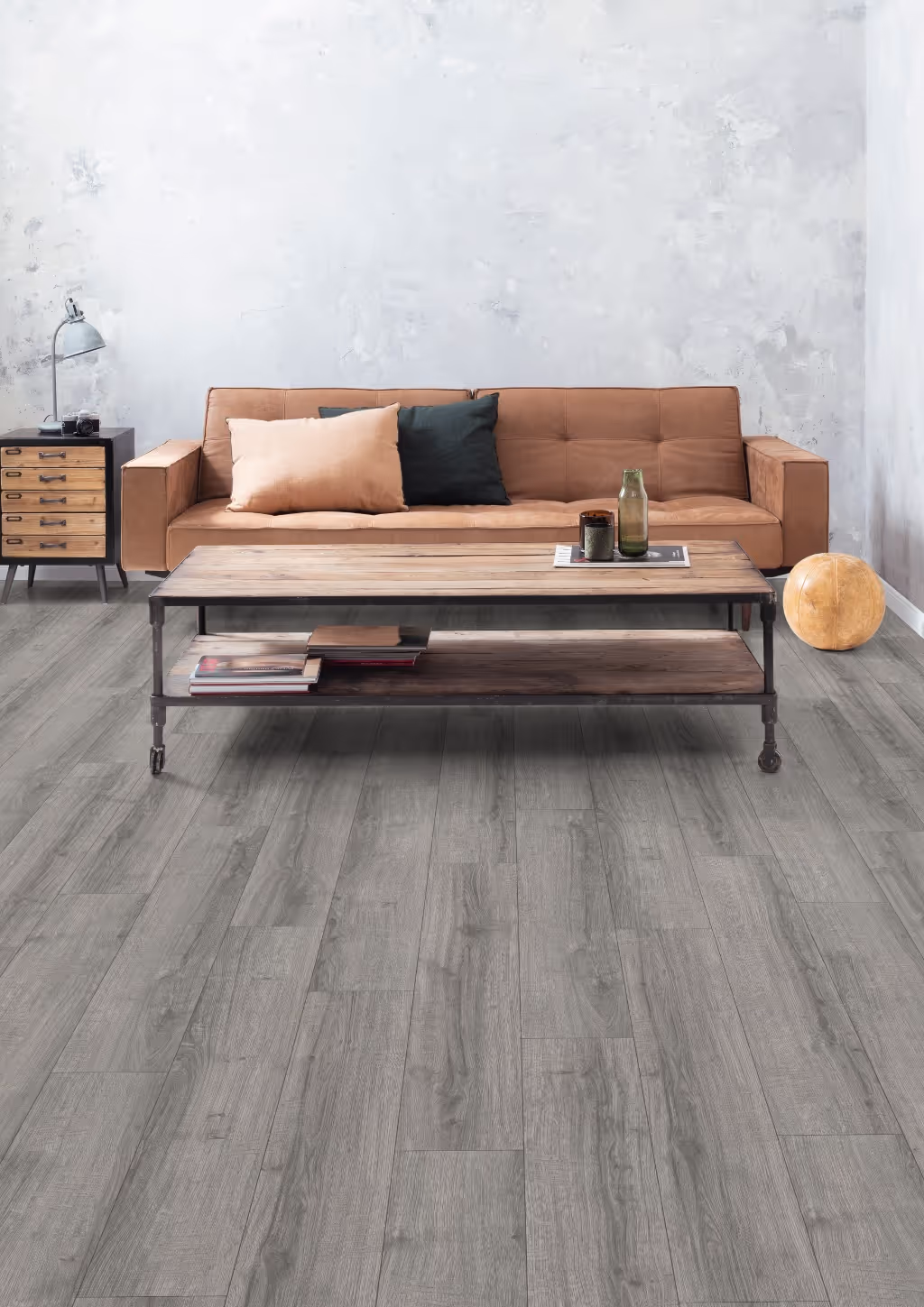 Lame de sol stratifié hydrofuge EGGER Light Grey Sherman Oak 2