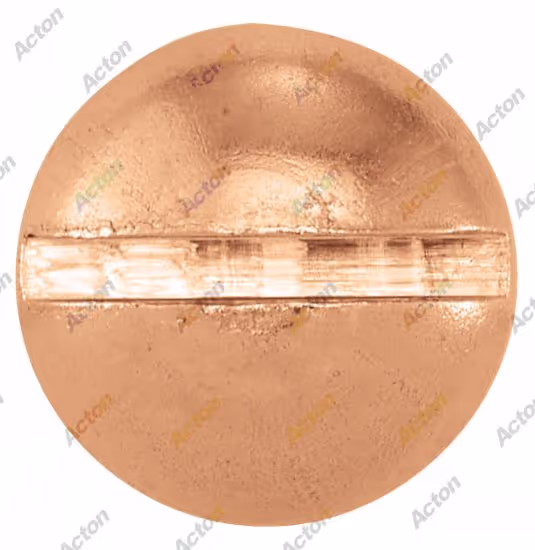 Slotted round head wood screw DIN 96, brass Acton 3