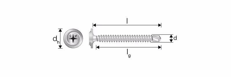 FSB EG Vis autoforeuse bois sur métal tête plate 3