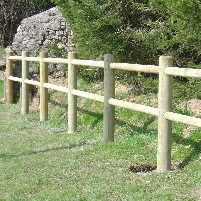 Pine Timber Post ø 140 mm bored to ø 80 mm for Fencing 2