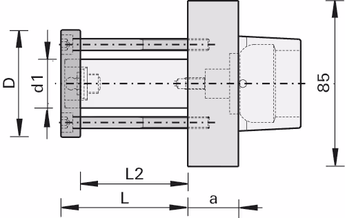 HSK hydro expansion arbors LEUCO, clamping length 40-55 mm 2