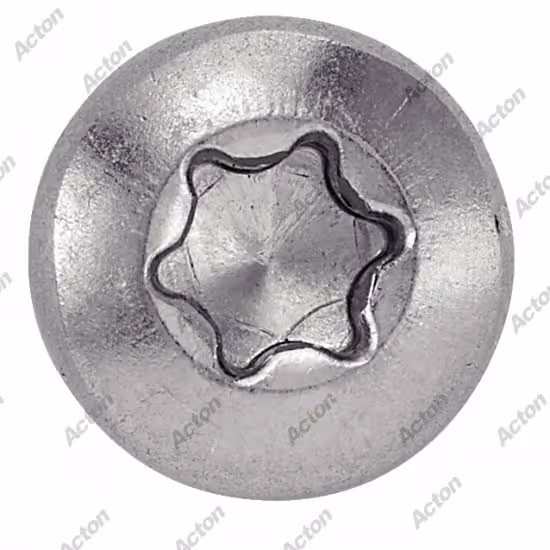 Cylindrical head six-lobe machine screw, A4 stainless steel, ISO 14583 Acton 3