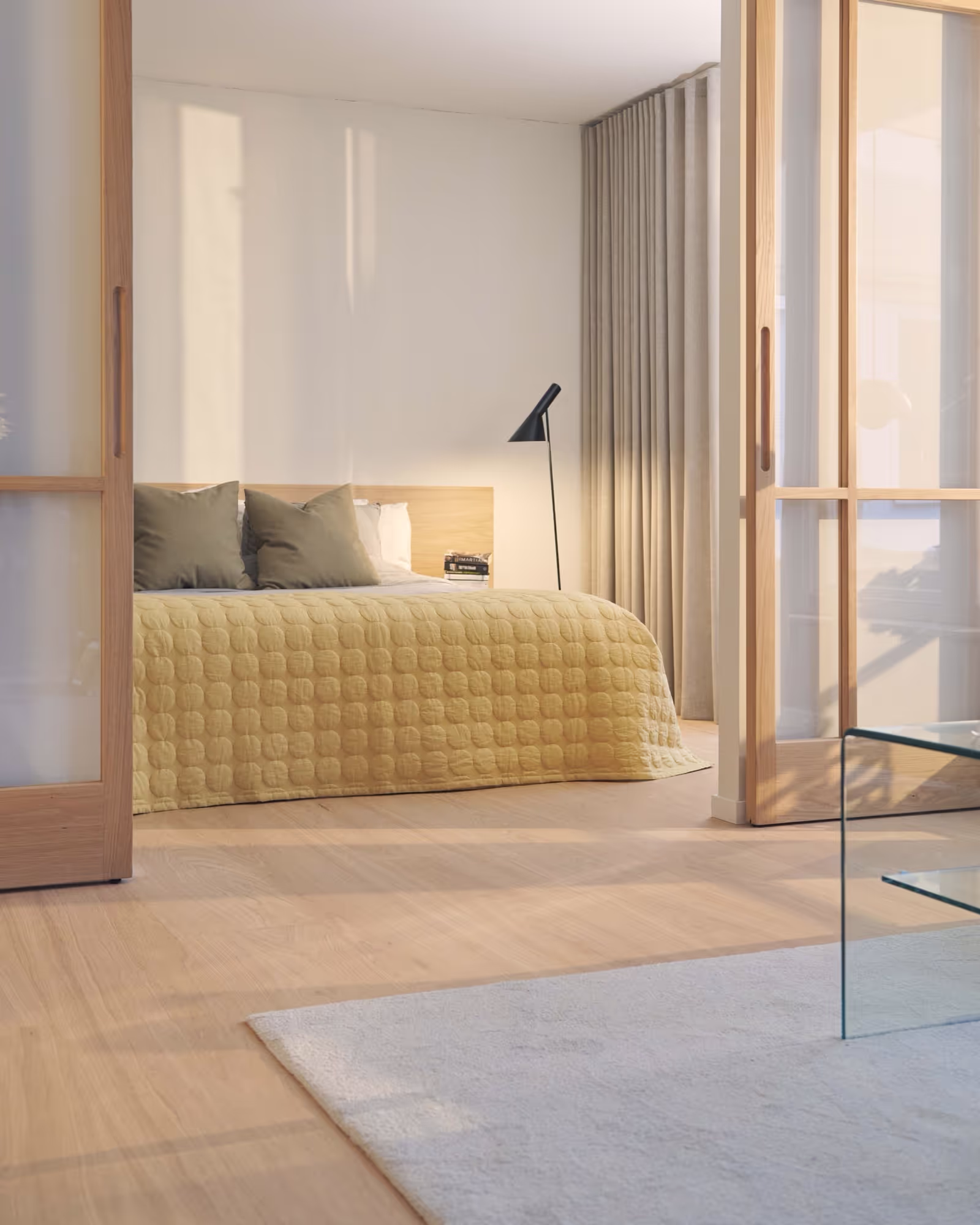 Lame de parquet hybride Bjelin Woodura Höja chêne Misty White 2