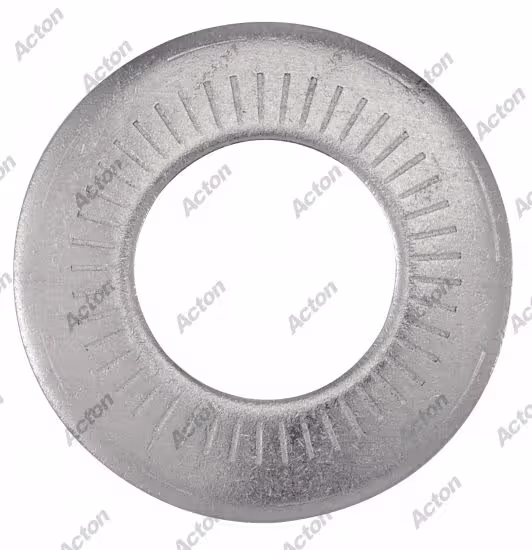 Serrated conical washers, narrow series, A2 stainless steel, NFE 25511 Acton 2