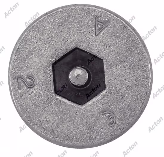 Countersunk head hex socket tamper-proof screw with centre pin, A2 stainless steel 3