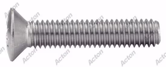 Raised countersunk head pozidriv machine screw DIN 966, A2 stainless steel Acton 2