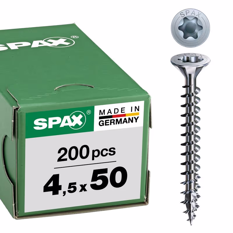 Vis de pose SPAX WIROX tête fraisée Ø 4.5 mm TX filet total 2
