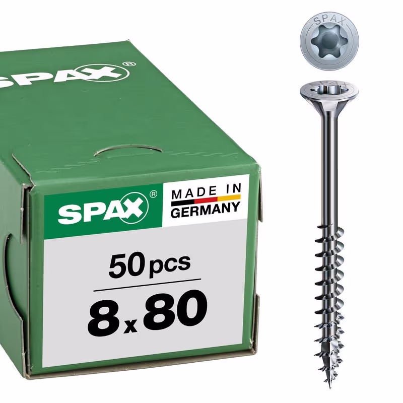 Vis à bois SPAX WIROX tête fraisée Ø 8 mm 2