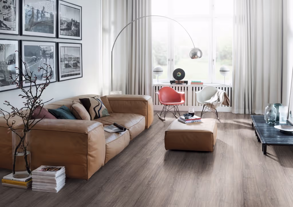 Lame de sol stratifié hydrofuge+ EGGER Grey Sherman Oak 2