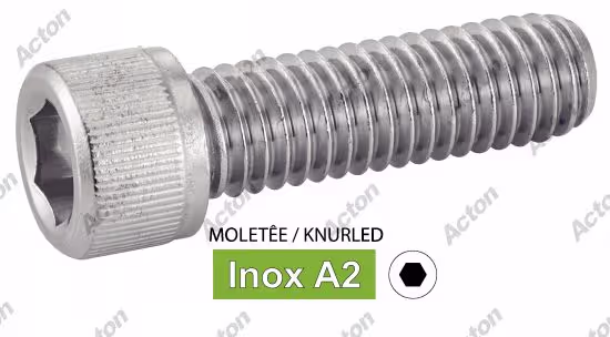 DIN 912 machine screw, cylindrical head hex socket, A2 stainless steel Acton 4