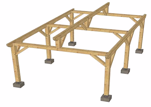 Carport en épicéa Grande Sur 3